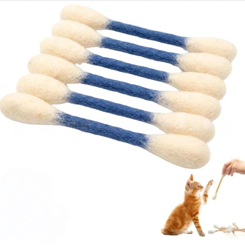 🐾Giant catnip toy with cotton swab (15 cm) – Handmade, durable, safe and fun.