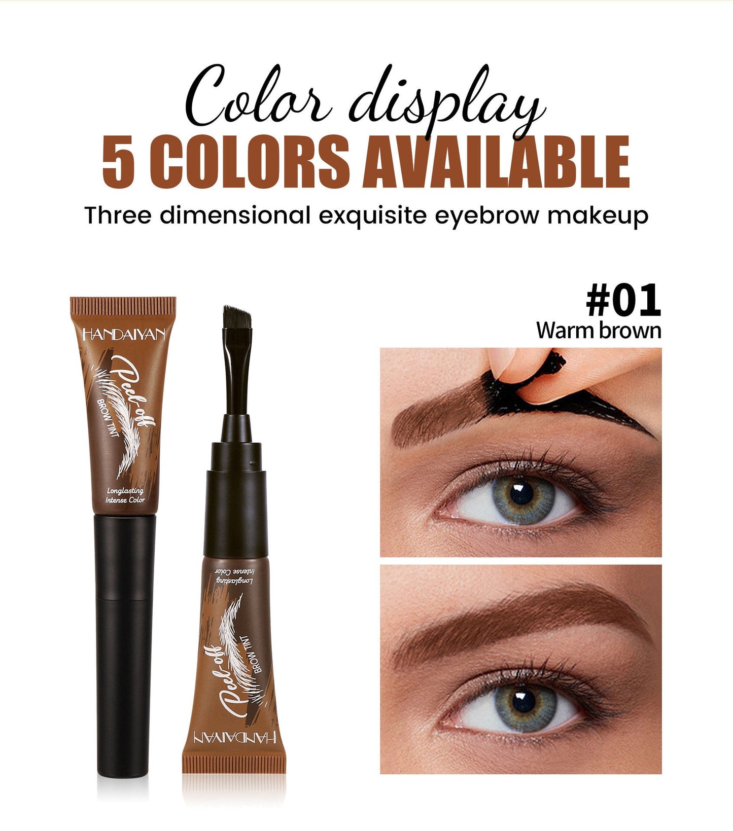 Peel-Off Brow Tint – Long-Lasting Waterproof Eyebrow Gel
