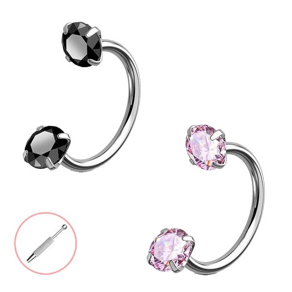 Horseshoe-shaped nose ring – internal thread & comfortable