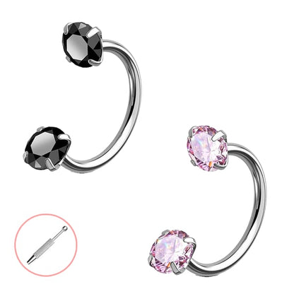 Horseshoe-shaped nose ring – internal thread & comfortable