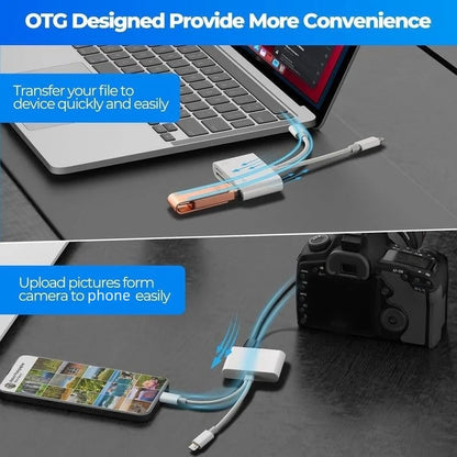 🏆3-in-1 USB-C Memory Card Reader