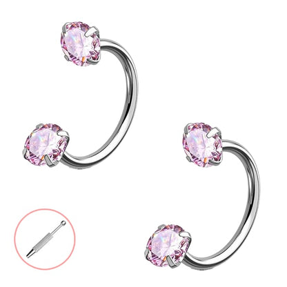 Horseshoe-shaped nose ring – internal thread & comfortable