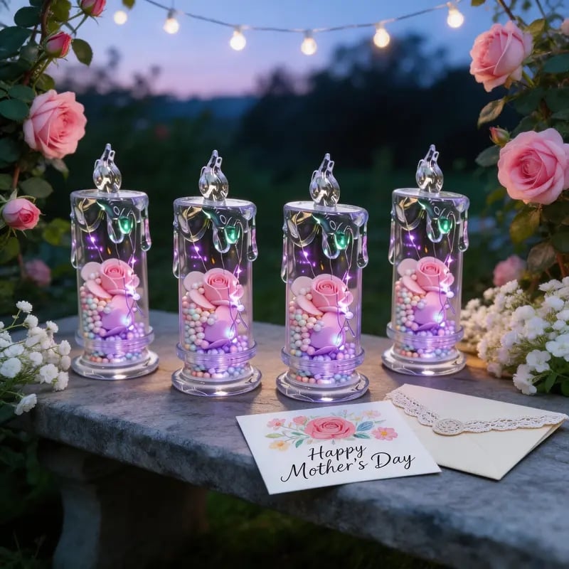 💖 Limited time offer, Buy 3 Get 1 Free🌹 Rose-shaped candle lamp