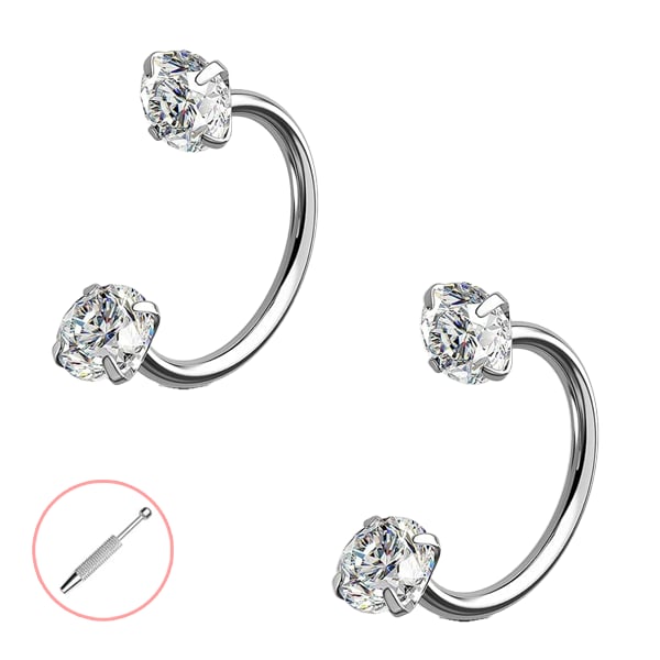 Horseshoe-shaped nose ring – internal thread & comfortable