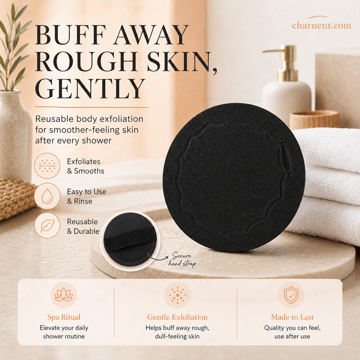 🚿🧽 Soft rubber bath brush—gently and effectively removes dead skin cells; suitable for cleansing all skin types.