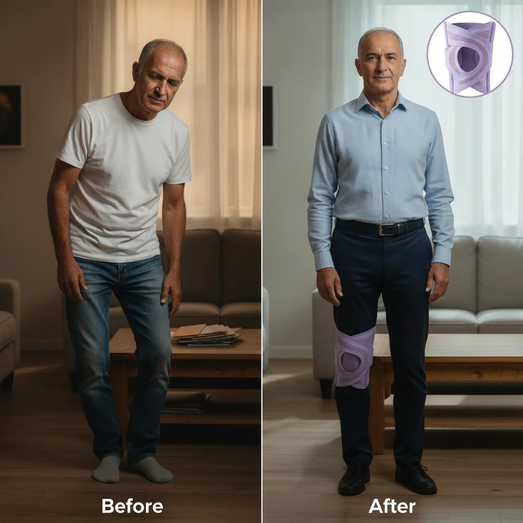 Adjustable knee brace with hinges and lateral support