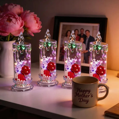 💖 Limited time offer, Buy 3 Get 1 Free🌹 Rose-shaped candle lamp