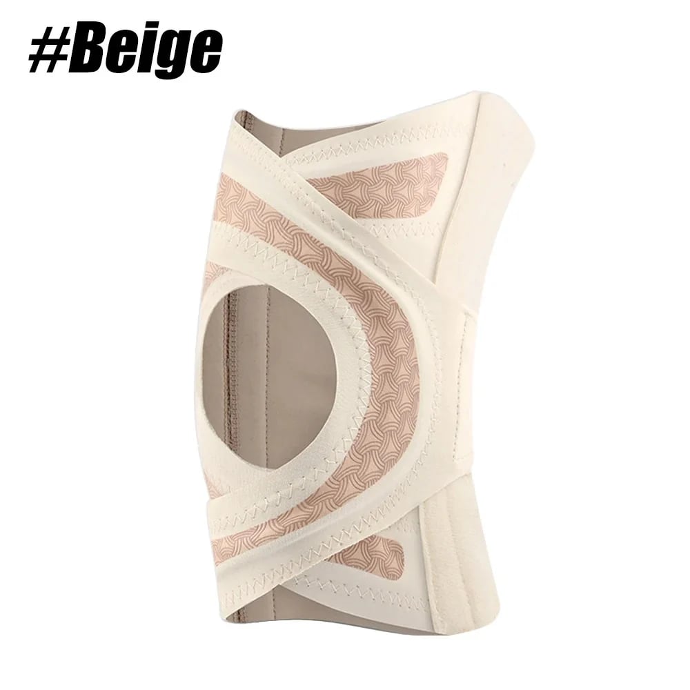 Adjustable knee brace with hinges and lateral support