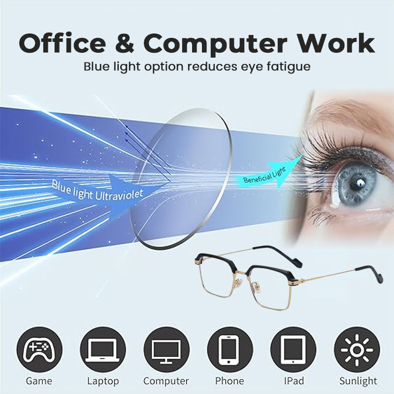 👓Photochromic Glasses – Auto Darkening, UV400 Blue Light Blocking