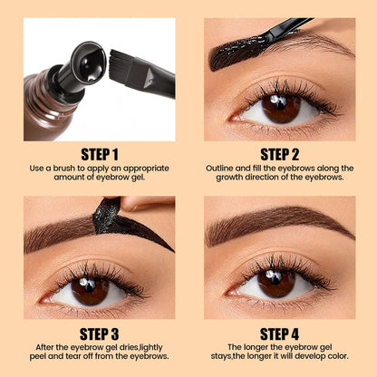 Peel-Off Brow Tint – Long-Lasting Waterproof Eyebrow Gel