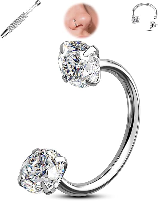 Horseshoe-shaped nose ring – internal thread & comfortable