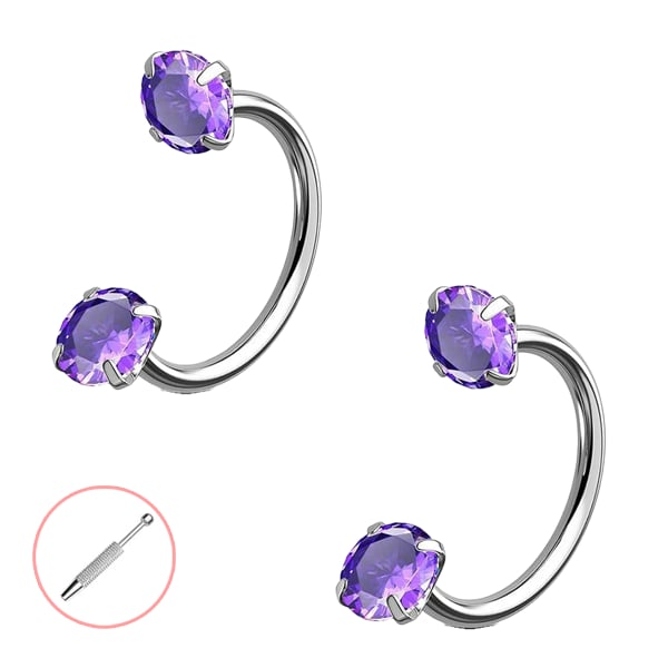 Horseshoe-shaped nose ring – internal thread & comfortable