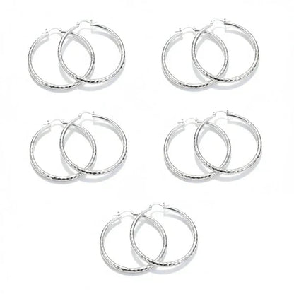 🎉Buy One, Get One Free 🎁 Women's Diamond-Cut Hoop Earrings — Elegant & Sparkling 💎
