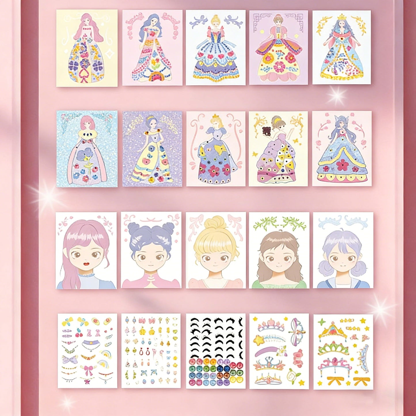 👸Princess DIY Craft Kit: Makeup, Diamond Art and Dress-U