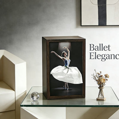 50% OFF - Solid Walnut Wooden Ballet Girl Paper Tray / Natural Wooden Napkin Holder