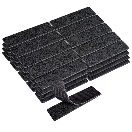 High-strength adhesive hook and loop strips