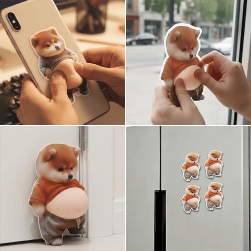 Chubby Shiba Inu Anti-Collision Sticker