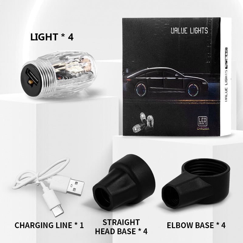 💡Tire lights for cars – LED lights for rims with lighting in the valve head