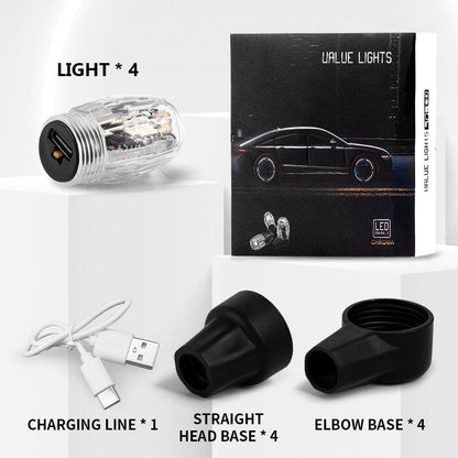 💡Tire lights for cars – LED lights for rims with lighting in the valve head