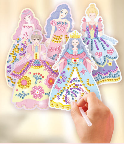 👸Princess DIY Craft Kit: Makeup, Diamond Art and Dress-U