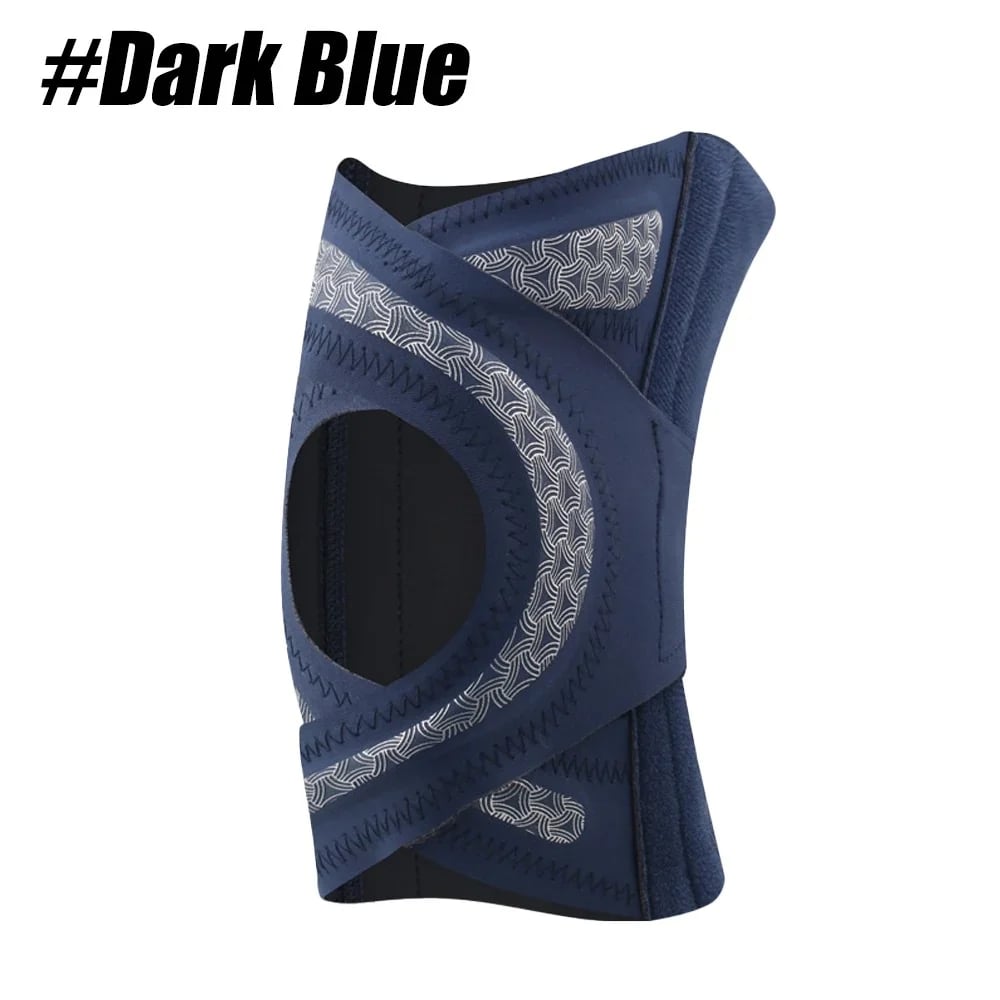 Adjustable knee brace with hinges and lateral support