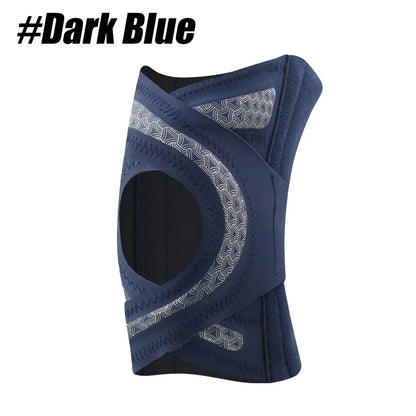 Adjustable knee brace with hinges and lateral support