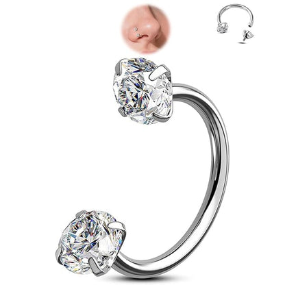 Horseshoe-shaped nose ring – internal thread & comfortable