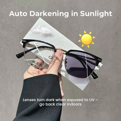 👓Photochromic Glasses – Auto Darkening, UV400 Blue Light Blocking