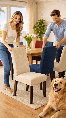 Stylish chair covers – give your old chairs a fresh new look!