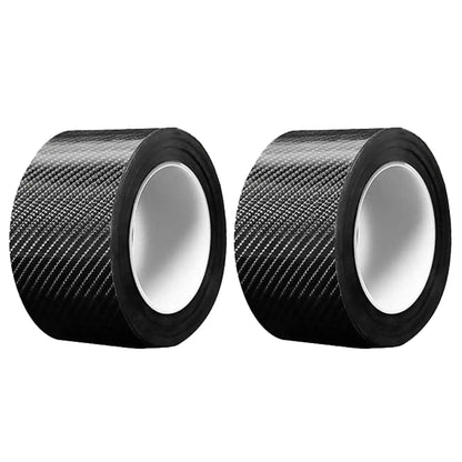 Car door protective film—scratch-resistant and impact-resistant 3D carbon fiber textured vinyl film with self-adhesive backing.