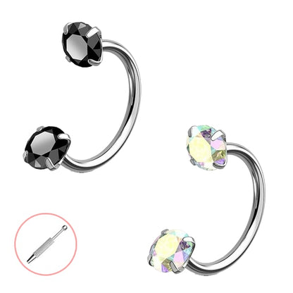 Horseshoe-shaped nose ring – internal thread & comfortable