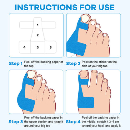 Pre-cut kinesiology tape for hallux valgu