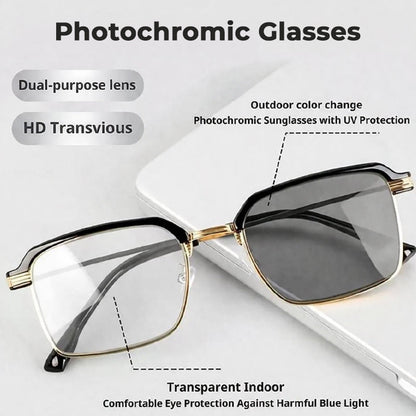 👓Photochromic Glasses – Auto Darkening, UV400 Blue Light Blocking