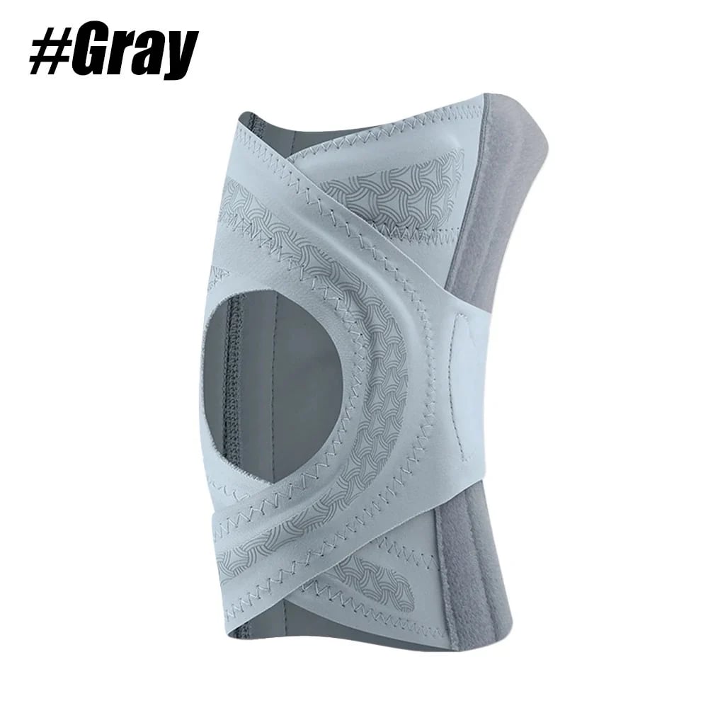 Adjustable knee brace with hinges and lateral support