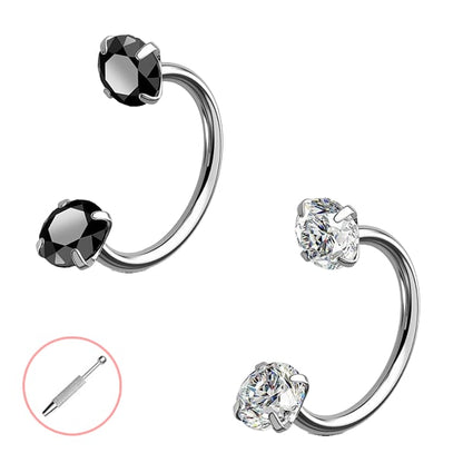 Horseshoe-shaped nose ring – internal thread & comfortable