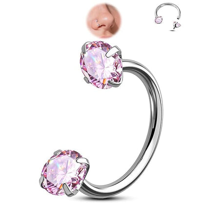 Horseshoe-shaped nose ring – internal thread & comfortable