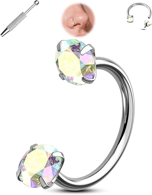 Horseshoe-shaped nose ring – internal thread & comfortable