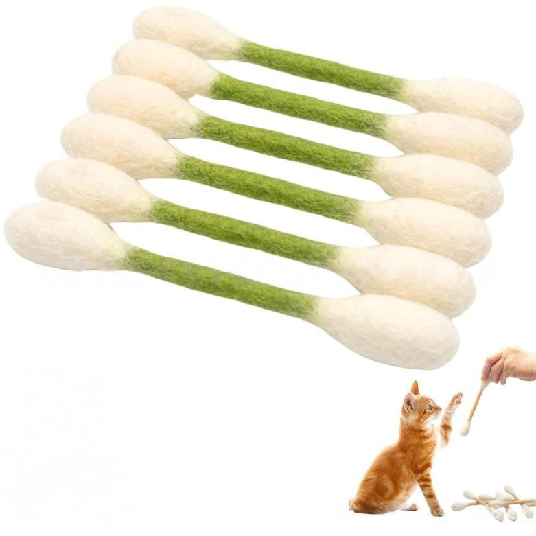 🐾Giant catnip toy with cotton swab (15 cm) – Handmade, durable, safe and fun.