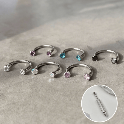 Horseshoe-shaped nose ring – internal thread & comfortable