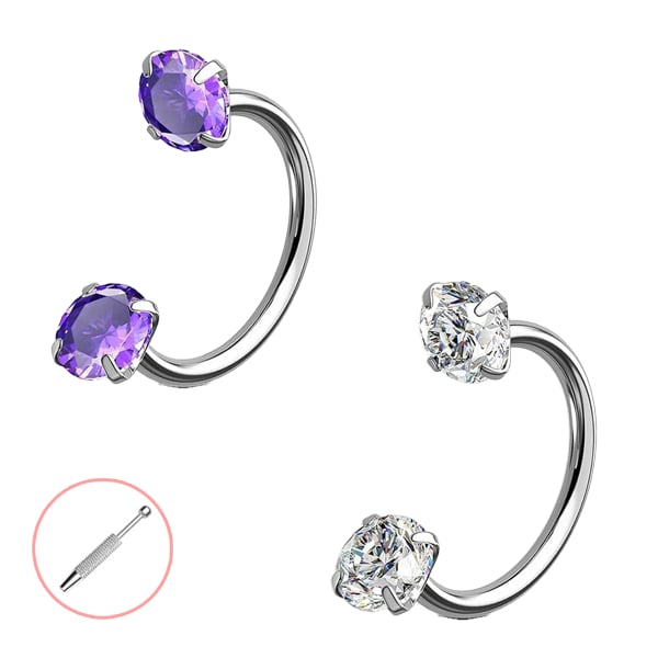 Horseshoe-shaped nose ring – internal thread & comfortable