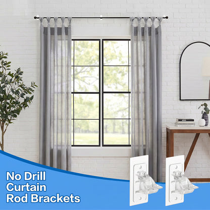 Drill-free curtain rod bracket