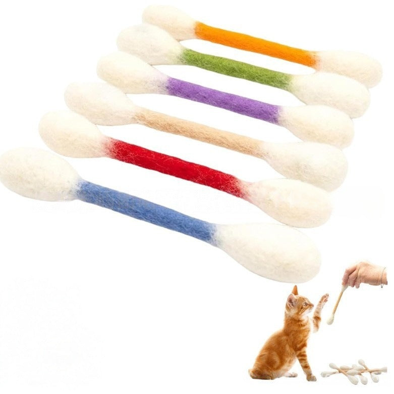 🐾Giant catnip toy with cotton swab (15 cm) – Handmade, durable, safe and fun.