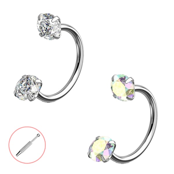 Horseshoe-shaped nose ring – internal thread & comfortable