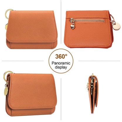 👜A retro-style wallet, palm-sized, that can hold multiple cards and features a hidden pocket.