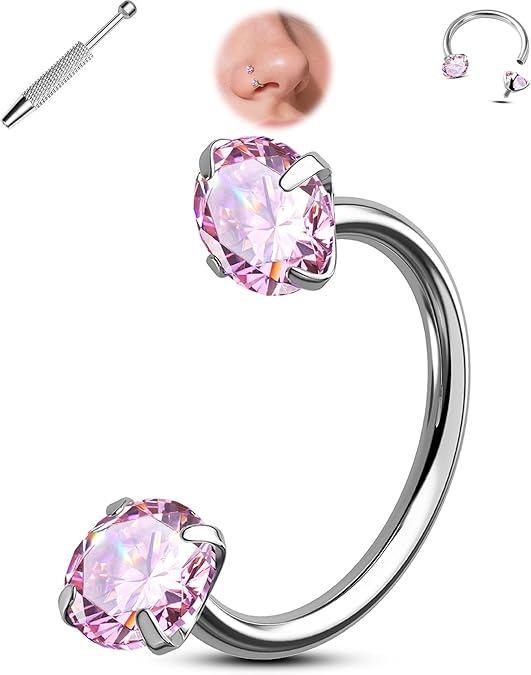Horseshoe-shaped nose ring – internal thread & comfortable