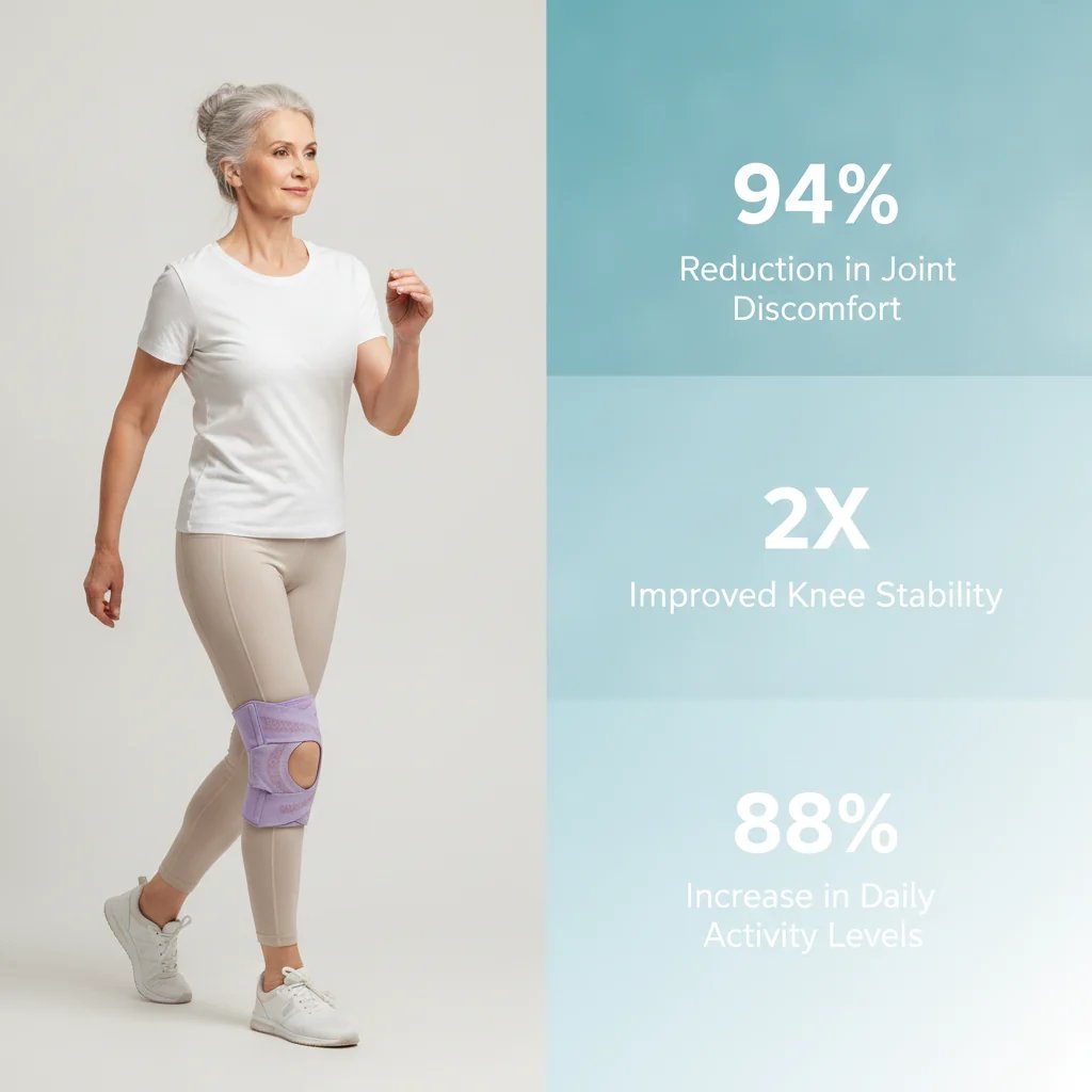 Adjustable knee brace with hinges and lateral support