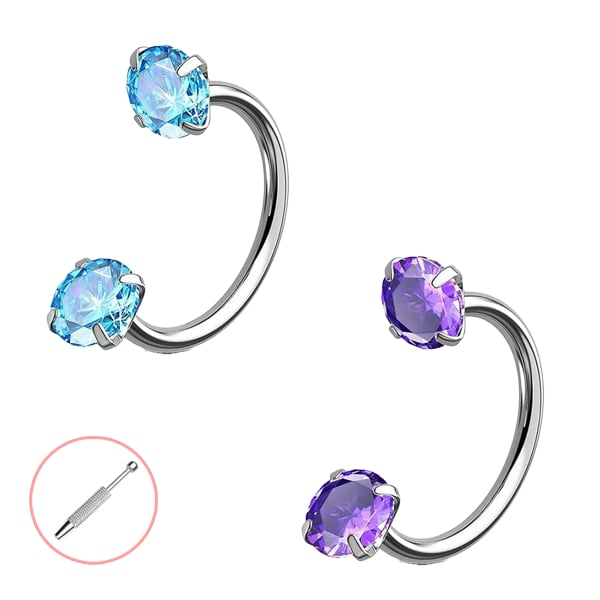 Horseshoe-shaped nose ring – internal thread & comfortable