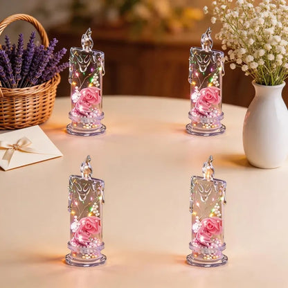 💖 Limited time offer, Buy 3 Get 1 Free🌹 Rose-shaped candle lamp
