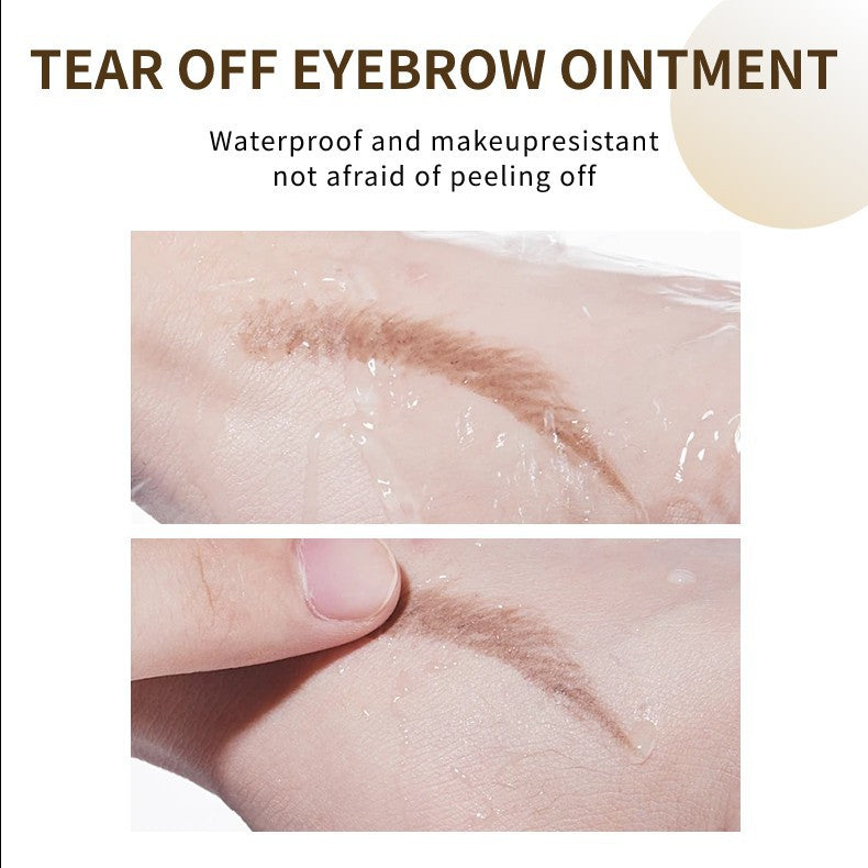 💧Tear-Off Brow Gel – Waterproof, smudge-proof, long-lasting, creates natural, wild eyebrow