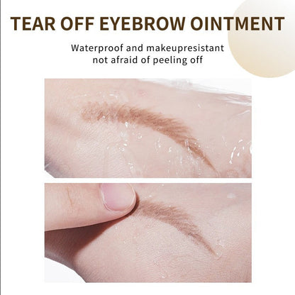💧Tear-Off Brow Gel – Waterproof, smudge-proof, long-lasting, creates natural, wild eyebrow